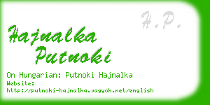 hajnalka putnoki business card